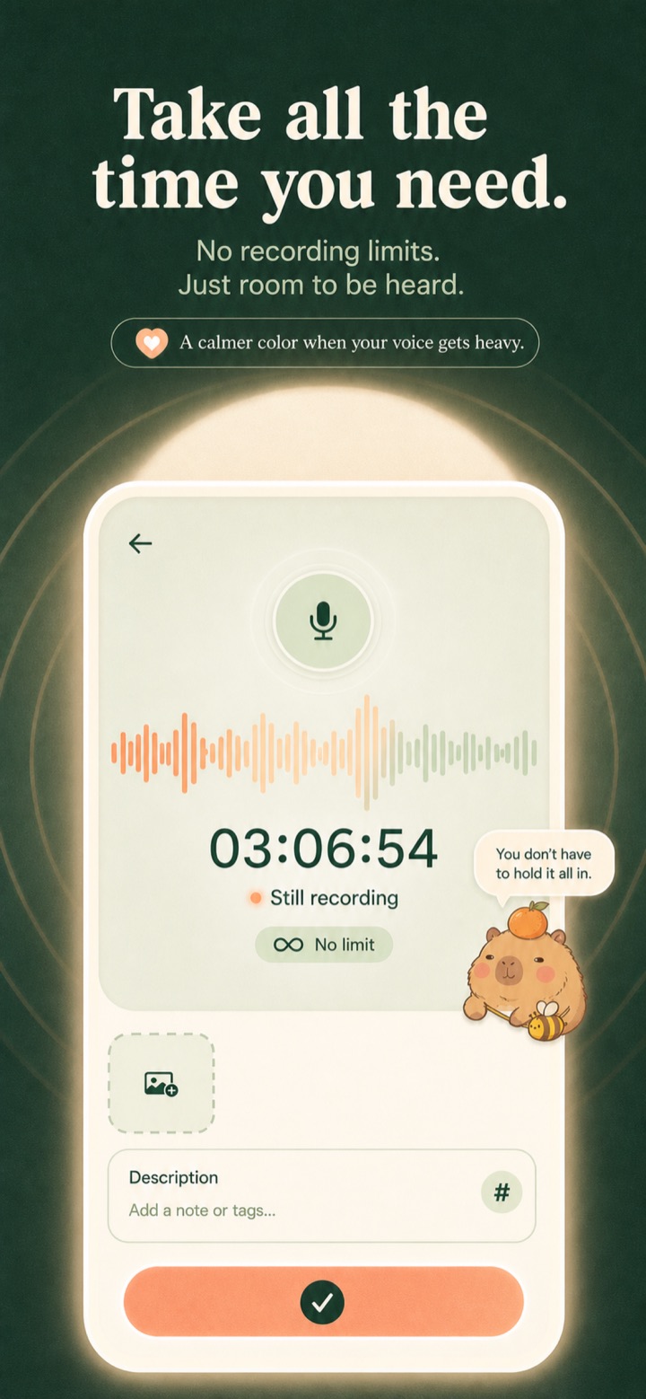 Shanti Journal voice journal screen