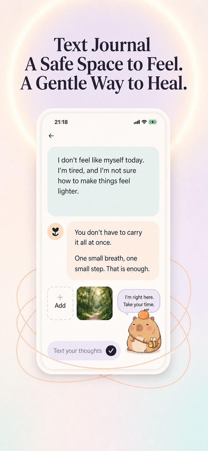 Shanti Journal text journal screen